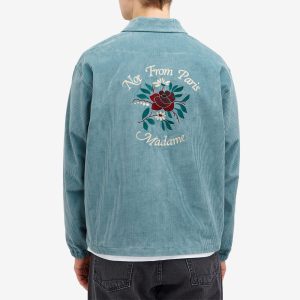 Drôle de Monsieur Flowers Slogan Corduroy Jacket