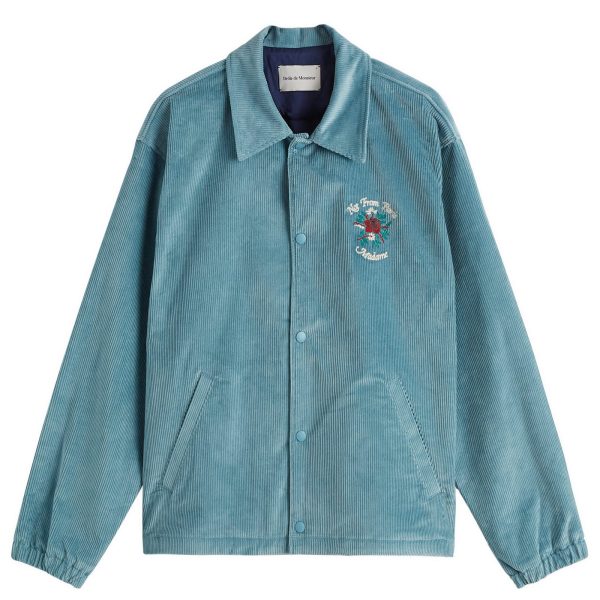 Drôle de Monsieur Flowers Slogan Corduroy Jacket