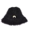 Marine Serre Wild Puffy Knit Bucket Hat