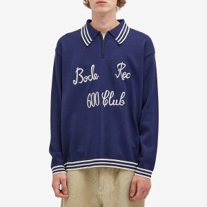 BODE Club Long Sleeve Zip Polo