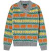 Howlin' Elephants on Candy V-Neck Knit