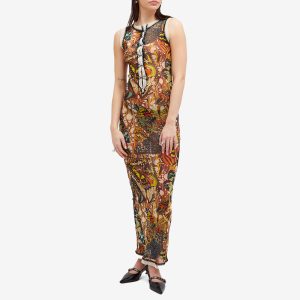 Jean Paul Gaultier Butterfly Mesh Maxi Dress