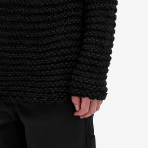 Comme des Garçons Black Wool Garter Stitch Knit