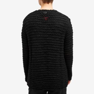 Comme des Garçons Black Wool Garter Stitch Knit