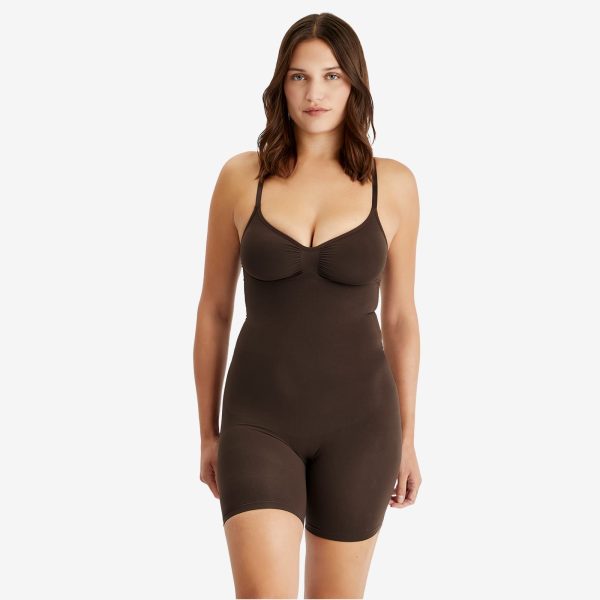 SKIMS Seamless Sculpt Bodysuit Mid-Thigh W/ Open Gusset