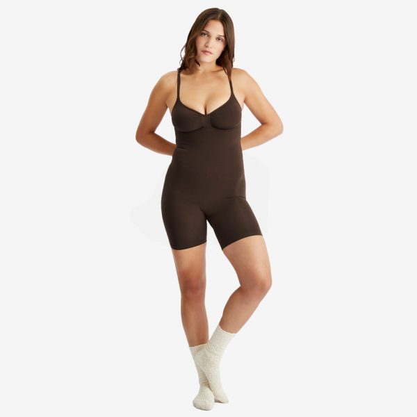 SKIMS Seamless Sculpt Bodysuit Mid-Thigh W/ Open Gusset