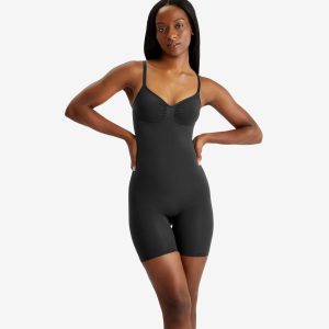 SKIMS Seamless Sculpt Bodysuit Mid-Thigh W/ Open Gusset