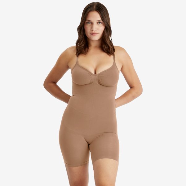 SKIMS Seamless Sculpt Bodysuit Mid-Thigh W/ Open Gusset