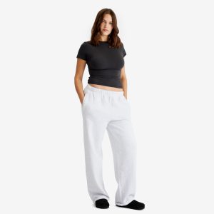 SKIMS Cotton Fleece Straight Leg Pant