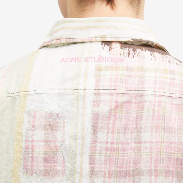 Acne Studios Setar Towel Print Check Shirt