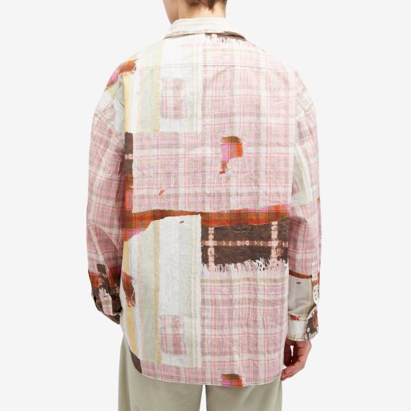 Acne Studios Setar Towel Print Check Shirt