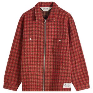 Brain Dead Check Mate Flannel Zip Overshirt