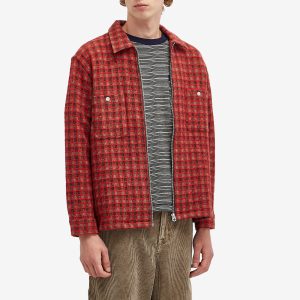 Brain Dead Check Mate Flannel Zip Overshirt