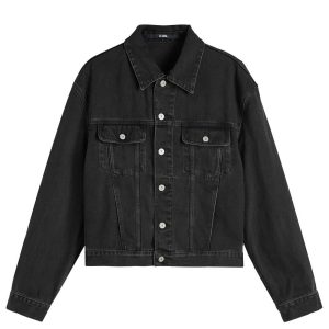 Jacquemus Leather Patch Denim Jacket