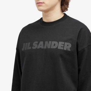 Jil Sander Long Sleeve Tonal Logo T-Shirt