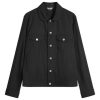 Comme des Garçons Black Wool Gabardine Trucker Jacket