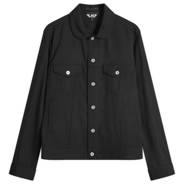 Comme des Garçons Black Wool Gabardine Trucker Jacket