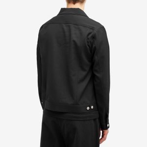 Comme des Garçons Black Wool Gabardine Trucker Jacket