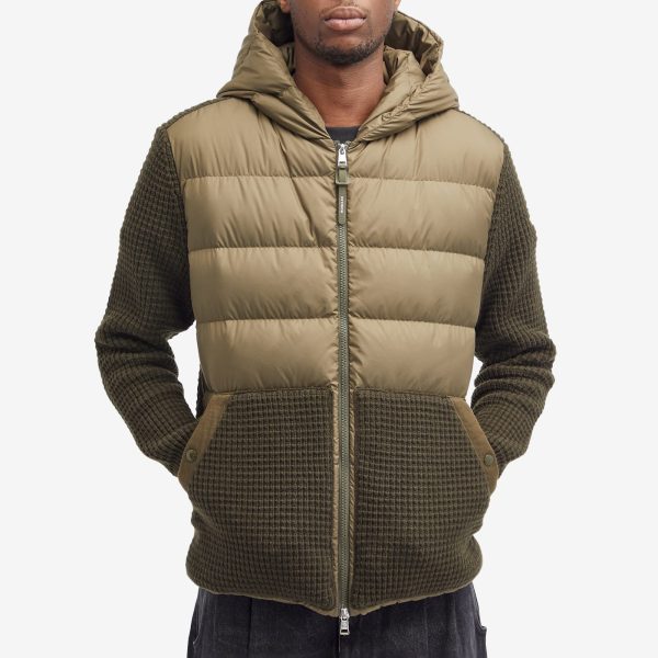 Moncler Down Knit Waffle Jacket