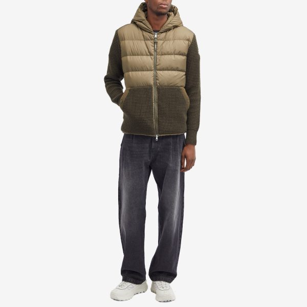 Moncler Down Knit Waffle Jacket