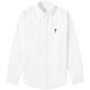 AMI Paris Button Down Logo Oxford Shirt