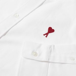 AMI Paris Button Down Logo Oxford Shirt