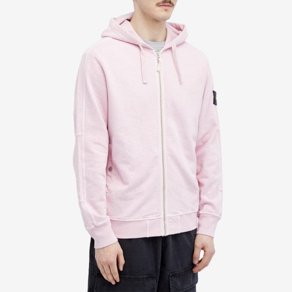 Stone Island Garment Dyed Malfile Zip Hoodie