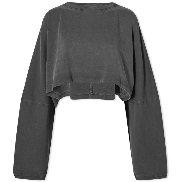 Joah Brown Slouchy Crop Long Sleeve Top