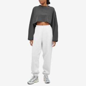 Joah Brown Slouchy Crop Long Sleeve Top