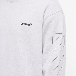 Off-White Diagonal Outline Slim Crew Neck Sweat