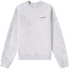 Off-White Diagonal Outline Slim Crew Neck Sweat