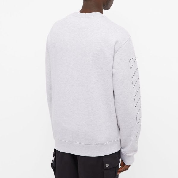 Off-White Diagonal Outline Slim Crew Neck Sweat