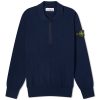 Stone Island Soft Cotton Long Sleeve Knitted Polo Shirt