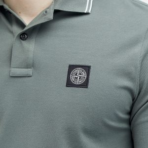 Stone Island Long Sleeve Patch Polo Shirt