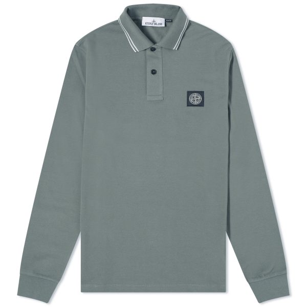 Stone Island Long Sleeve Patch Polo Shirt