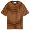 Maison Kitsune Striped Velvet Oversize T-Shirt