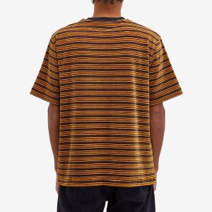 Maison Kitsune Striped Velvet Oversize T-Shirt