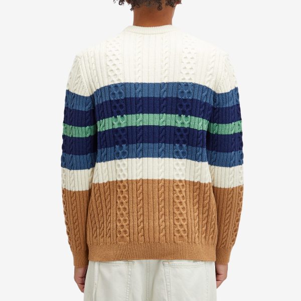 Maison Kitsune Handwriting Cable Knit Jumper