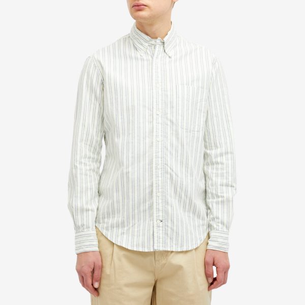 Gitman Vintage Button Down Brushed Split Stripe Oxford Shirt