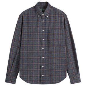 Gitman Vintage Button Down Brushed Tweed Check Shirt