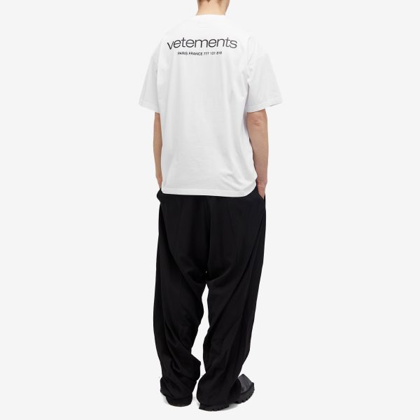 VETEMENTS Urban Logo T-Shirt