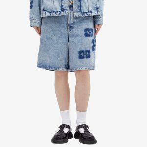 Ganni Patch Denim Shorts