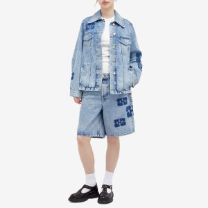 Ganni Patch Denim Shorts