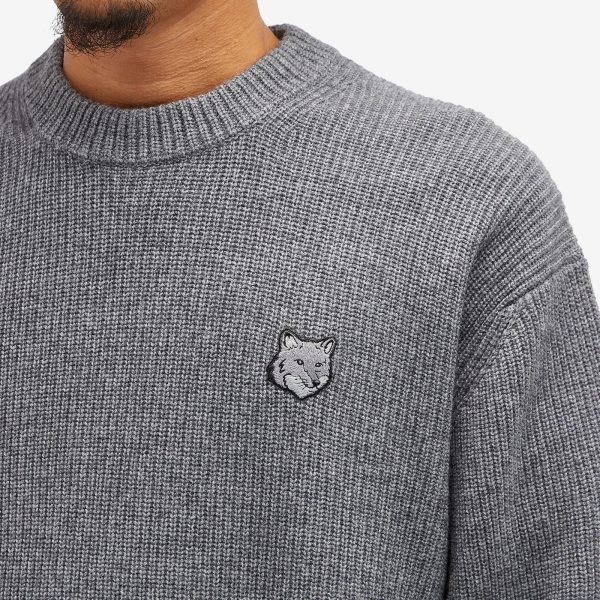 Maison Kitsune Bold Fox Head Patch Comfort Ribbed Jumper