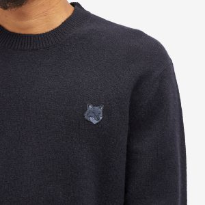 Maison Kitsune Bold Fox Head Patch Regular Lambswool Crew Ju