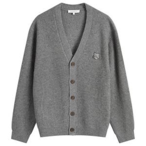 Maison Kitsune Bold Fox Head Patch  Comfort Ribbed Cardigan