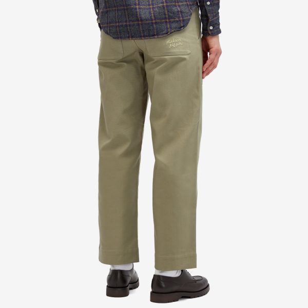 Maison Kitsune Handwriting Workwear Trousers