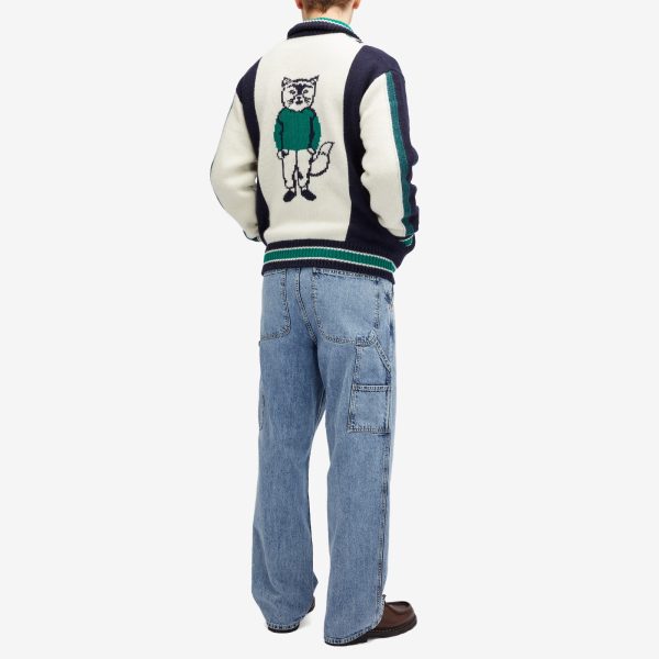 Maison Kitsune Knitted College Jacket