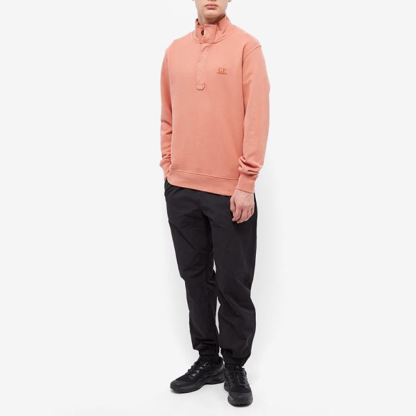 CP Company Garment Dyed Quarter Button Sweat