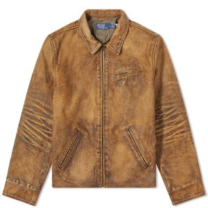 Polo Ralph Lauren Hemingway Leather Bomber Jacket